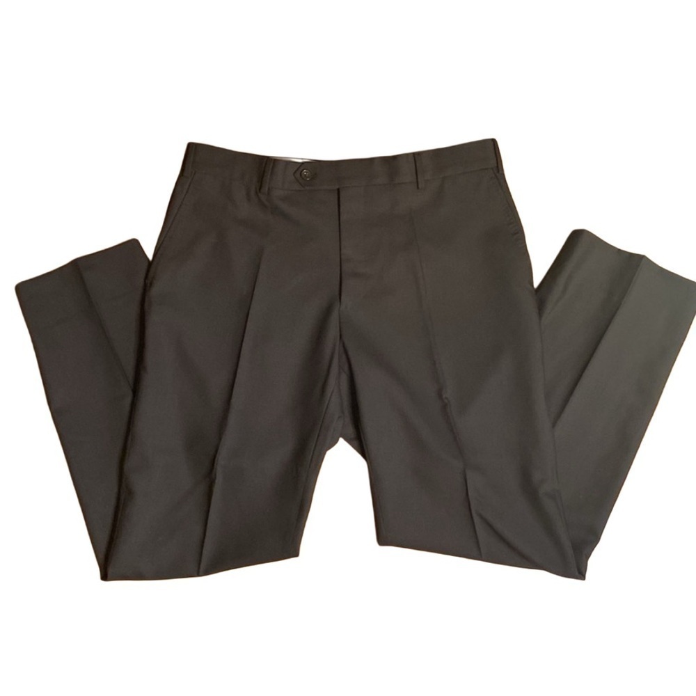Chiari Angelico Made in Italy Men's Sz 34 R 100% Wool charcoal Brown Dress Pants